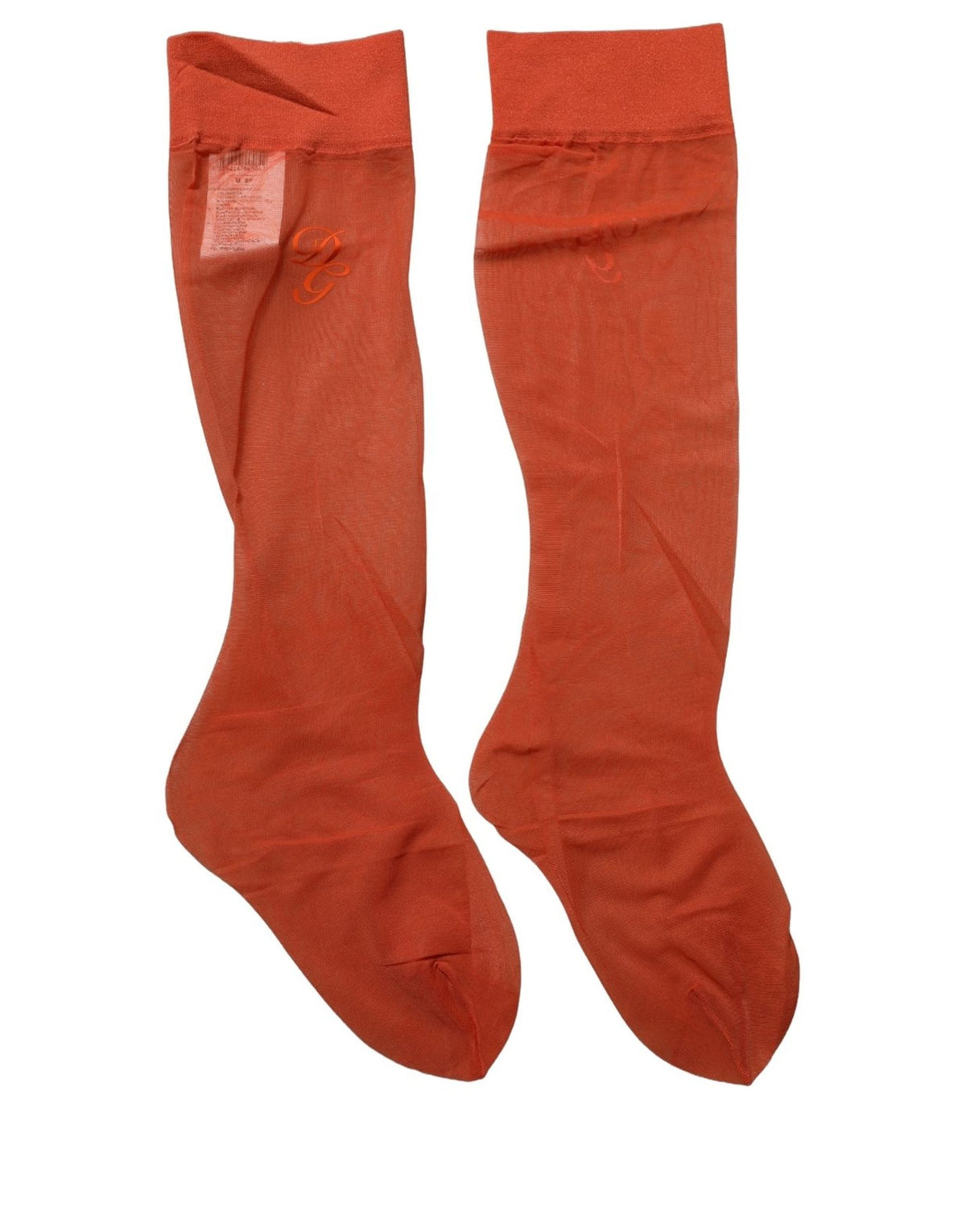 Socks by Dolce & Gabbana for women in elastane nylon & polypropylene orange features an stylish silhouette, showcasing the stylish design of this Women's Elastane Nylon & Polypropylene Socks with a stylish finish.