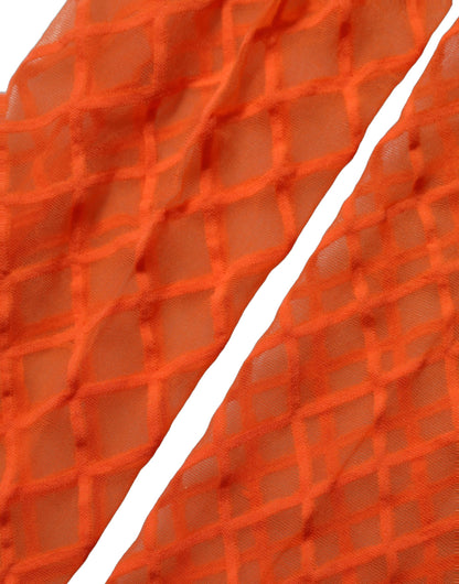 Pantyhose by Dolce & Gabbana for women in nylon orange & patterned features a bespeak silhouette, showcasing the bespeak design of this Women's Nylon Pantyhose.