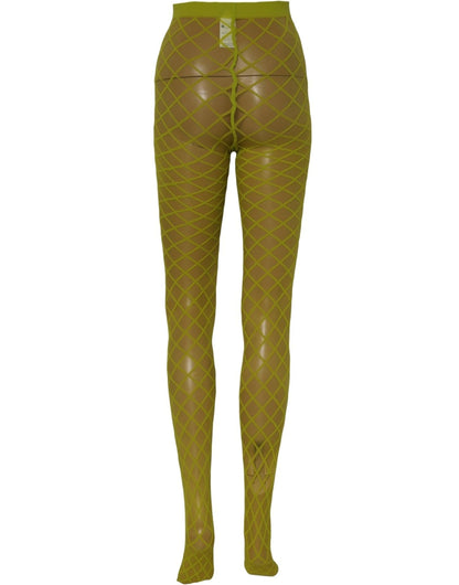 Pantyhose by Dolce & Gabbana for women in nylon green & patterned features a sultry silhouette, beautifully showcasing the refined design of the Women's Nylon Pantyhose collection.