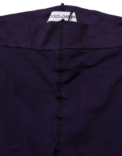 Pantyhose by Dolce & Gabbana for women in stretch nylon violet features a flawless silhouette, showcasing the signature style of the Women's Stretch Nylon Pantyhose.