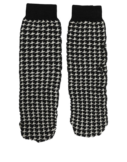 Socks by Dolce & Gabbana for women in virgin wool & nylon black, white, patterned & houndstooth features a nuanced silhouette, showcasing the nuanced Women's Virgin Wool & Nylon Socks design with a refined, premium finish.