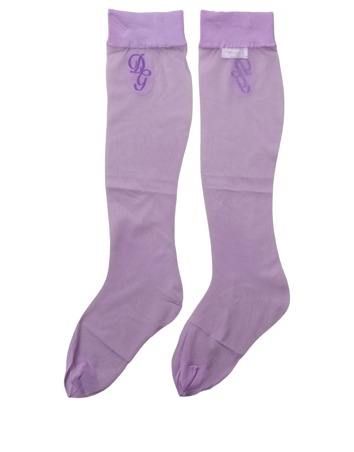 Dolce & Gabbana Women's Elastane Nylon & Polypropylene Socks - Purple