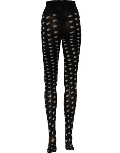 Pantyhose from Dolce & Gabbana for women in nylon black, white & patterned features an chic design from the Women's Nylon Pantyhose collection, highlighting an chic silhouette.