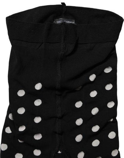 Pantyhose by Dolce & Gabbana for women in nylon and black, white & patterned showcases a discreet silhouette from the Women's Nylon Pantyhose collection.