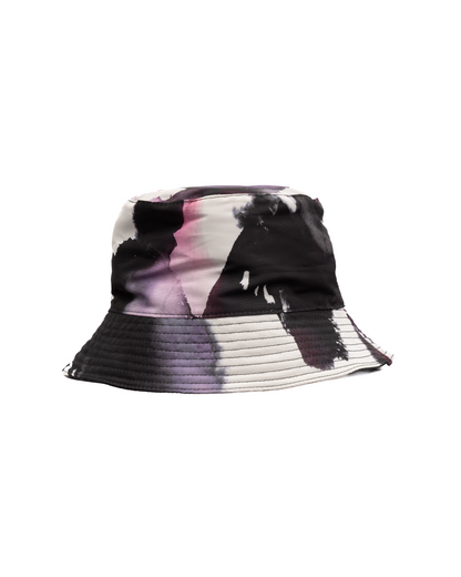 Bucket Hat by Alexander McQueen for women in sequins black, multicolor, signature & print presents a architectural silhouette, showcasing the architectural Bucket Hat design with a refined, high-fashion finish.