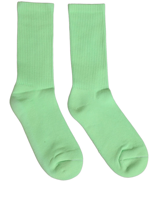 Dolce & Gabbana Women's Calf Leather & Cotton Socks - Green