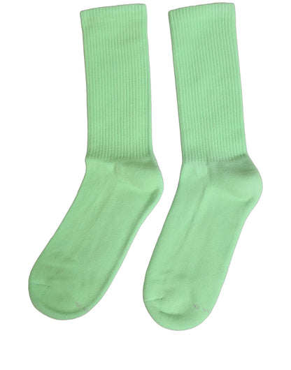 Dolce & Gabbana Women's Calf Leather & Cotton Socks - Green
