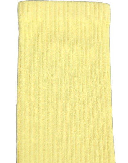 Dolce & Gabbana Yellow Cotton Ribbed Mid Calf Women Accessory Socks