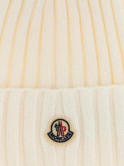Moncler White MicroModal Beanie