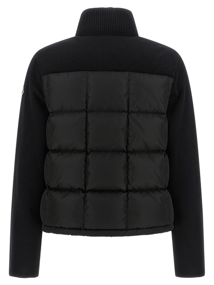 Moncler Black Virgin Wool Cardigan