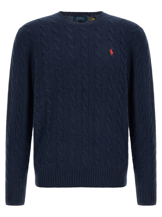 Cardigan by Polo Ralph Lauren for men in cashmere navy & red features an impeccable silhouette, showcasing a sophisticated and detail for a truly impeccable finish.