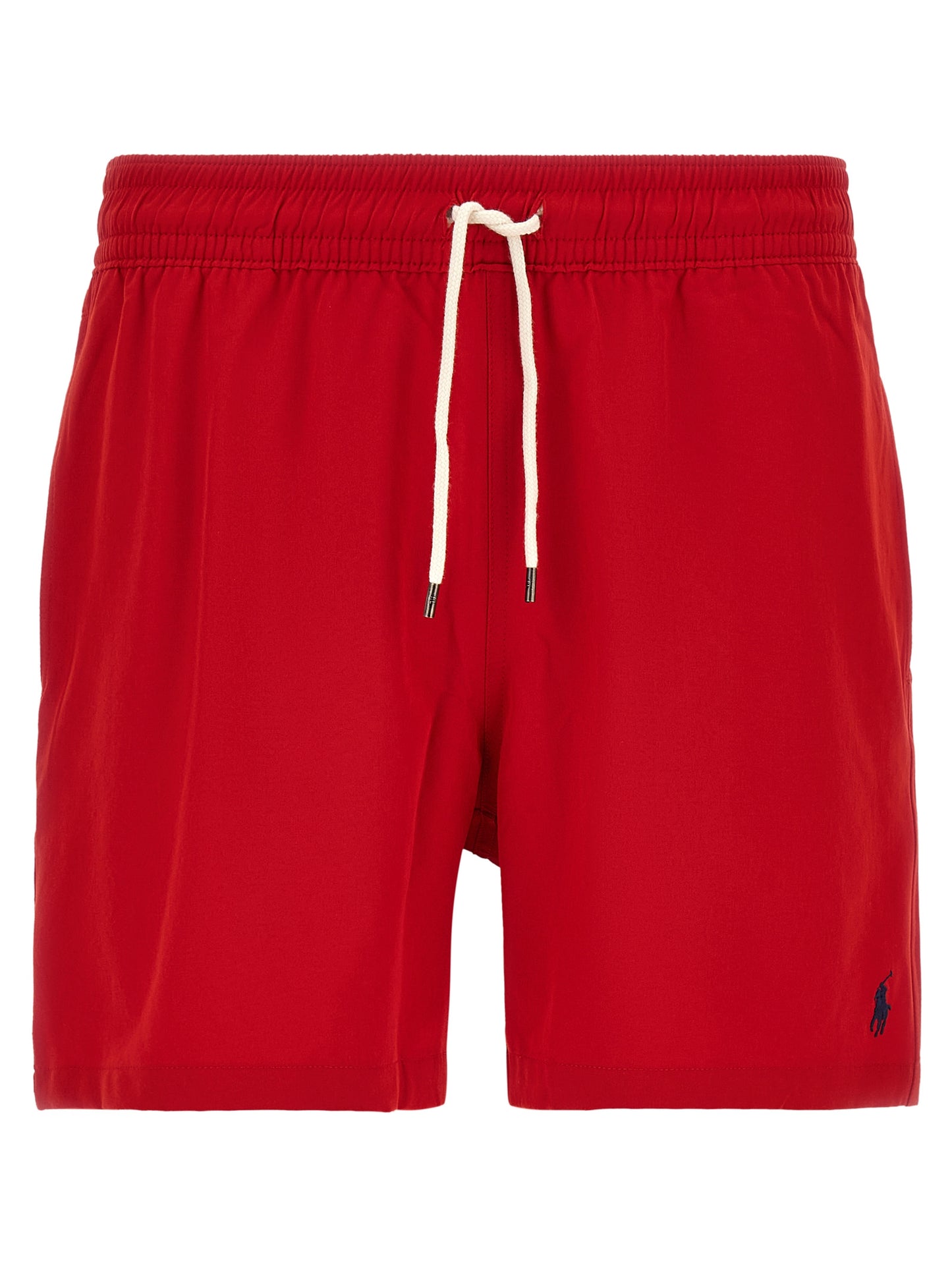Swim Shorts by Polo Ralph Lauren for men in stretch polyester mesh multicolor, navy, red & white features a magnificent design, channeling the luxury vibe of Pony Men's Stretch Polyester Mesh Swim Shorts.