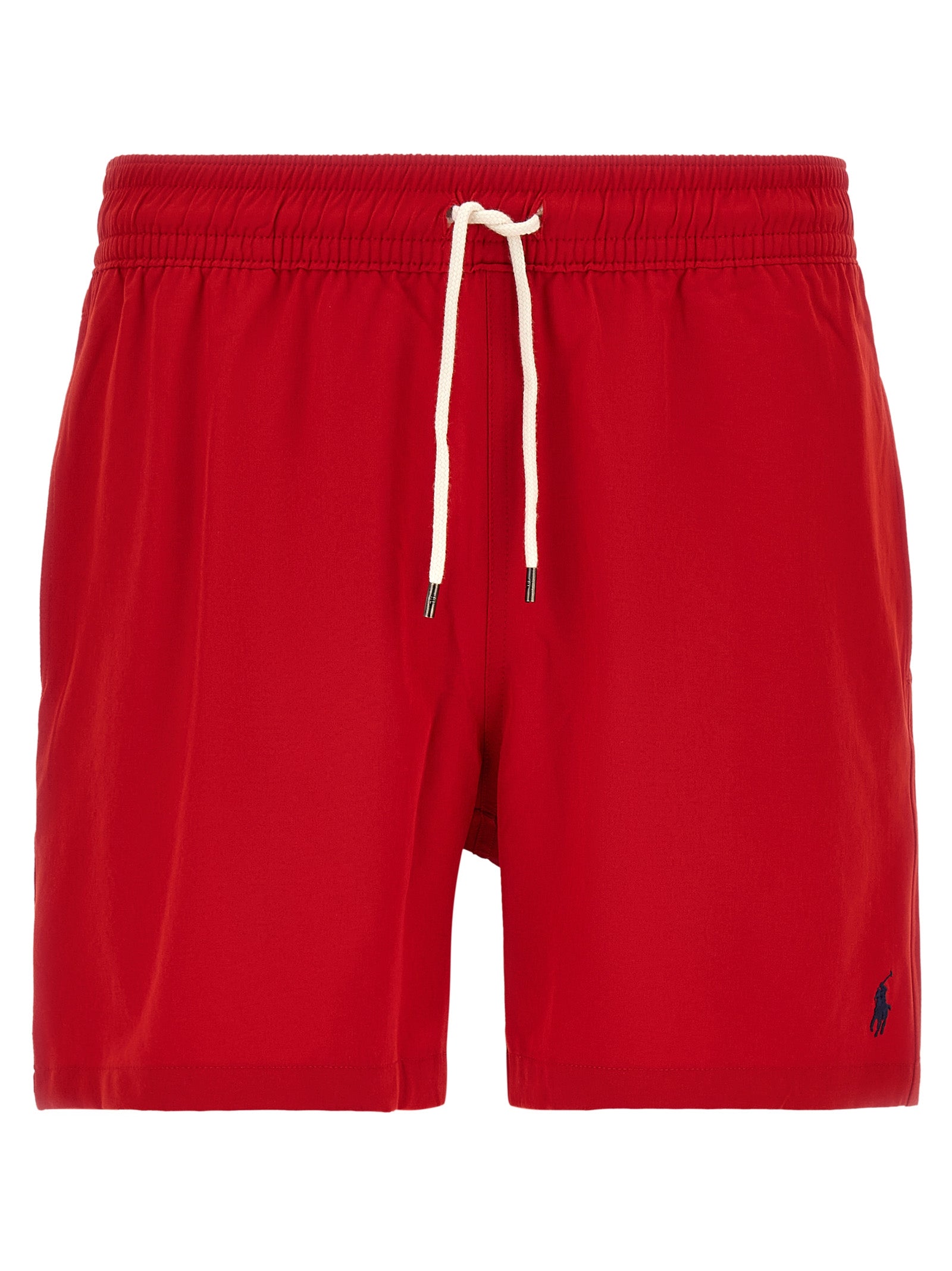 Swim Shorts by Polo Ralph Lauren for men in stretch polyester mesh multicolor, navy, red & white features a magnificent design, channeling the luxury vibe of Pony Men's Stretch Polyester Mesh Swim Shorts.