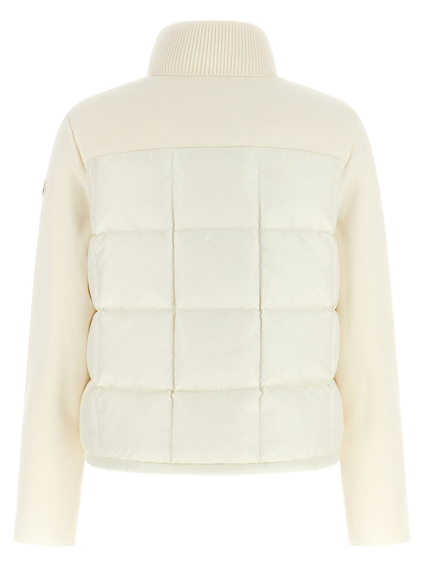 Moncler White Virgin Wool Full-Length Jacket
