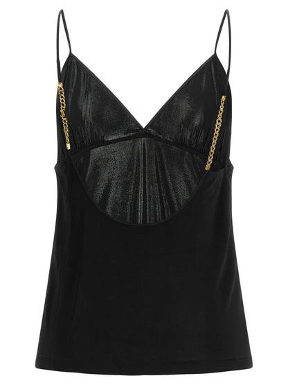 Saint Laurent Black Viscose Tank Tops