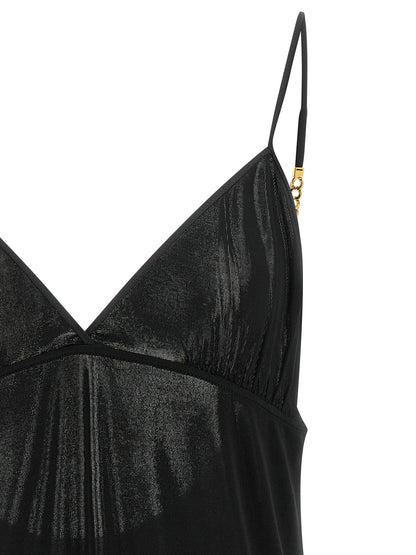 Saint Laurent Black Viscose Tank Tops