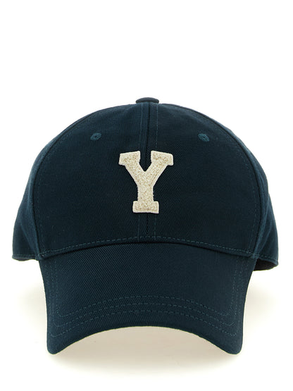 Baseball Cap by Saint Laurent for men in cotton terrycloth bicolour & dark-green features a distinguished silhouette, showcasing the distinguished design of the Cotton Terrycloth Baseball Cap for a sophisticated, elevated look.