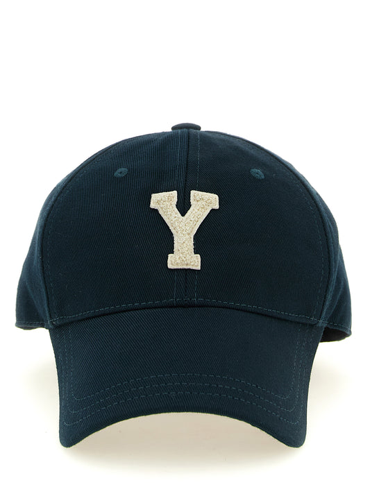 Baseball Cap by Saint Laurent for men in cotton terrycloth bicolour & dark-green features a distinguished silhouette, showcasing the distinguished design of the Cotton Terrycloth Baseball Cap for a sophisticated, elevated look.