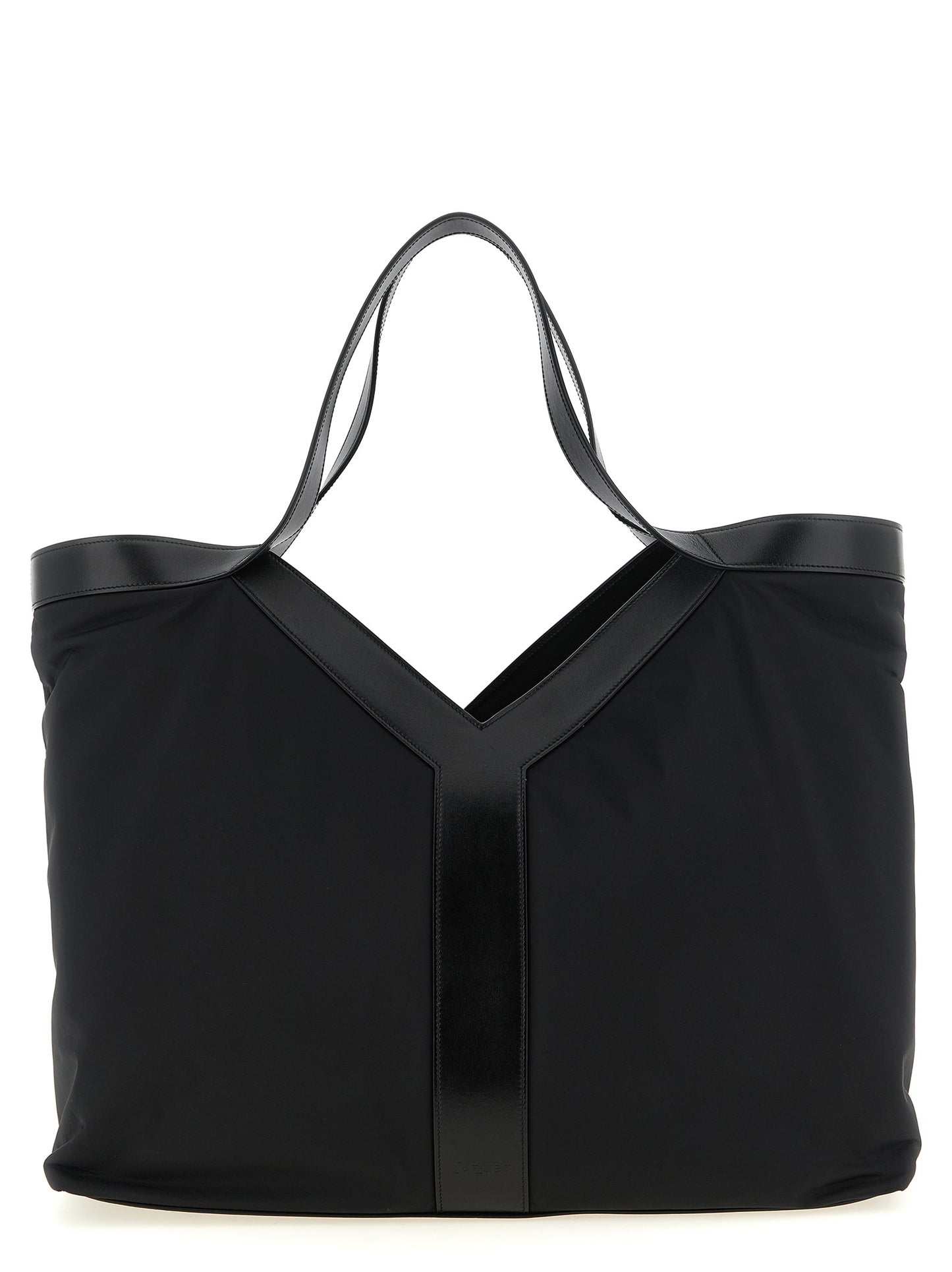 Large Tote Bag by Saint Laurent for men in bos taurus calfskin leather & polyamide black features an sumptuous City Bos Taurus Calfskin Leather & Polyamide Large Tote Bag design with a secure , ample , and versatile handle for an sumptuous finish.