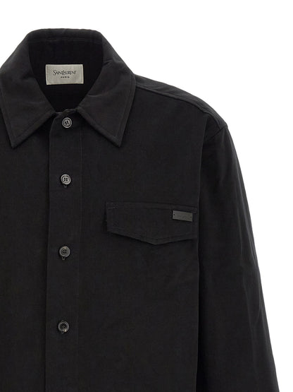 Saint Laurent Black Cotton Blouse