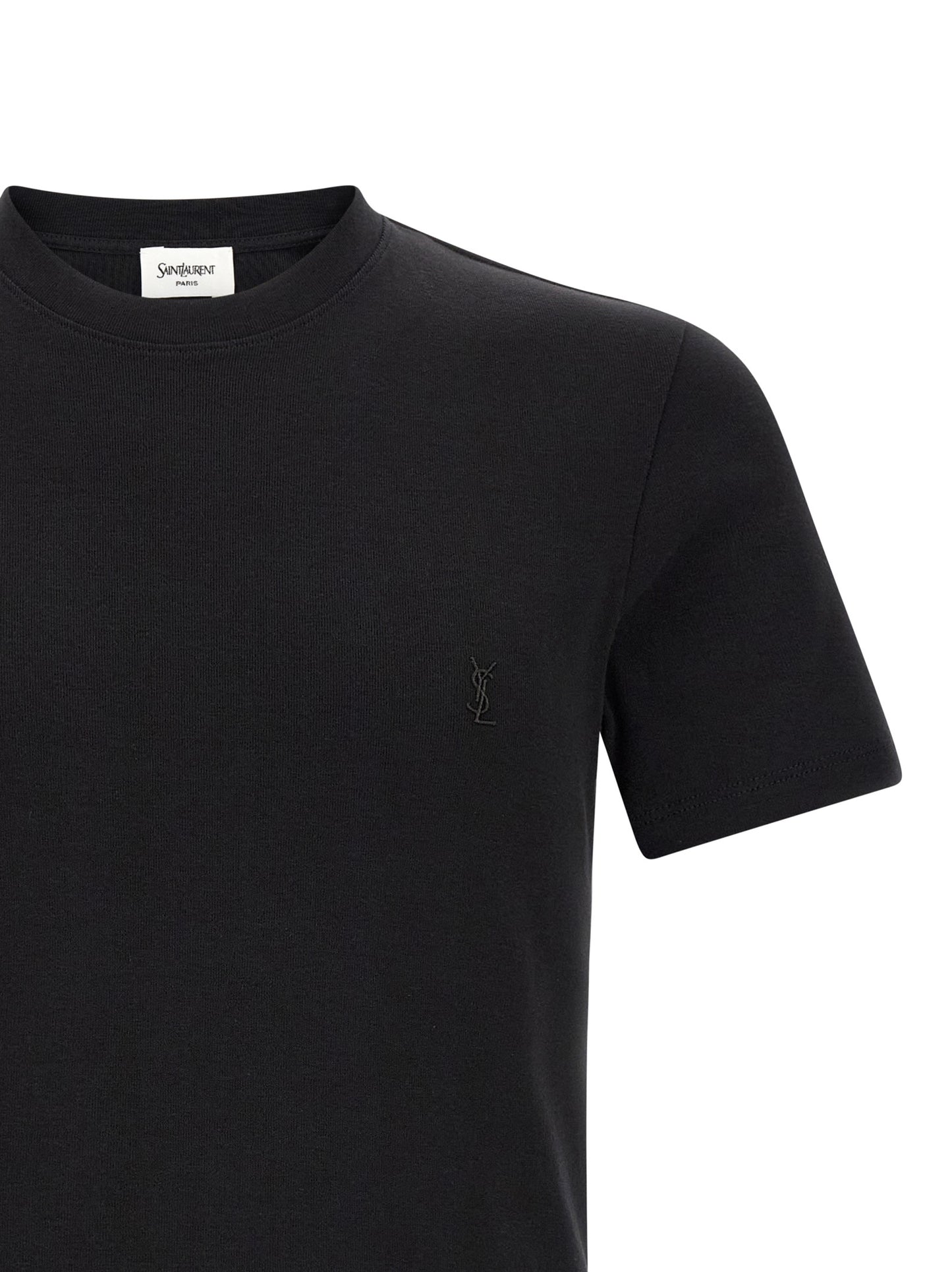 Saint Laurent Black Cotton T-Shirt