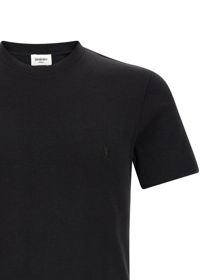 Saint Laurent Black Cotton T-Shirt