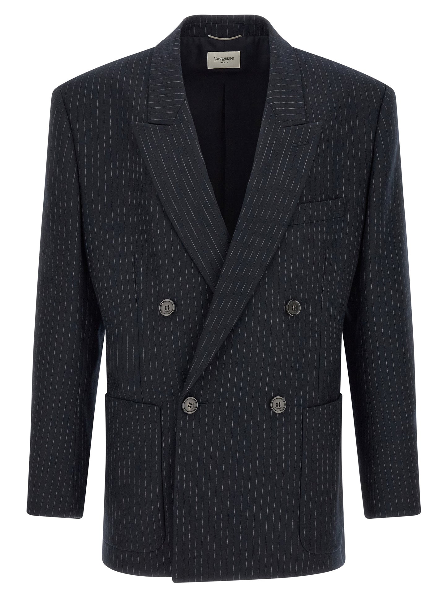 Saint Laurent Blue Wool Blazer