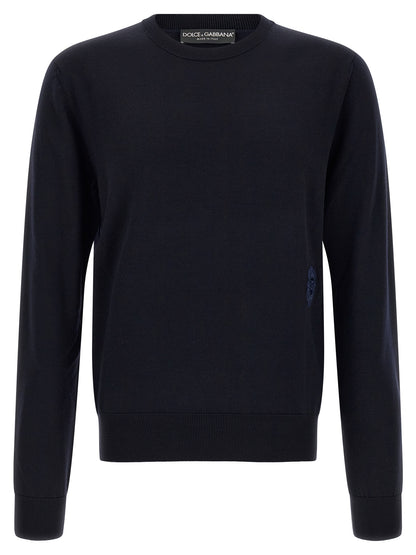 Dolce & Gabbana Blue Virgin Wool Cardigan