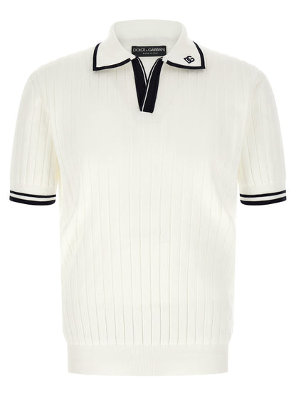 Dolce & Gabbana Bicolor Cotton Polo Shirt