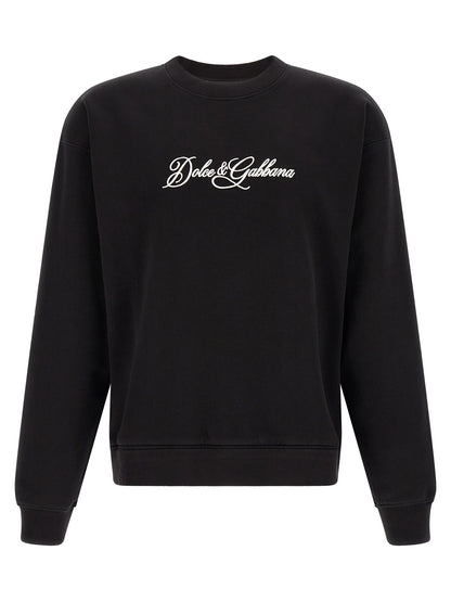 Dolce & Gabbana Black Cotton Sweatshirt