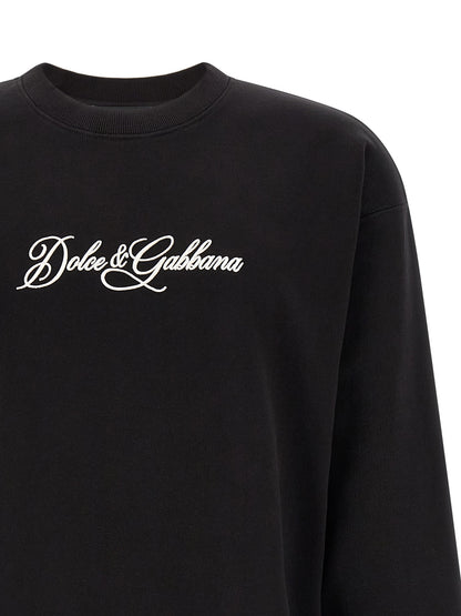 Dolce & Gabbana Black Cotton Sweatshirt