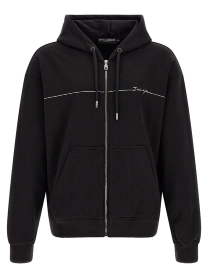 Dolce & Gabbana Black Cotton Sweatshirt