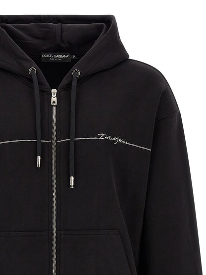 Dolce & Gabbana Black Cotton Sweatshirt