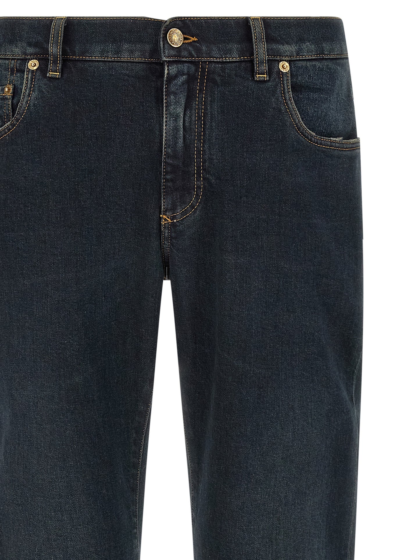 Dolce & Gabbana Blue Cotton Skinny Jeans