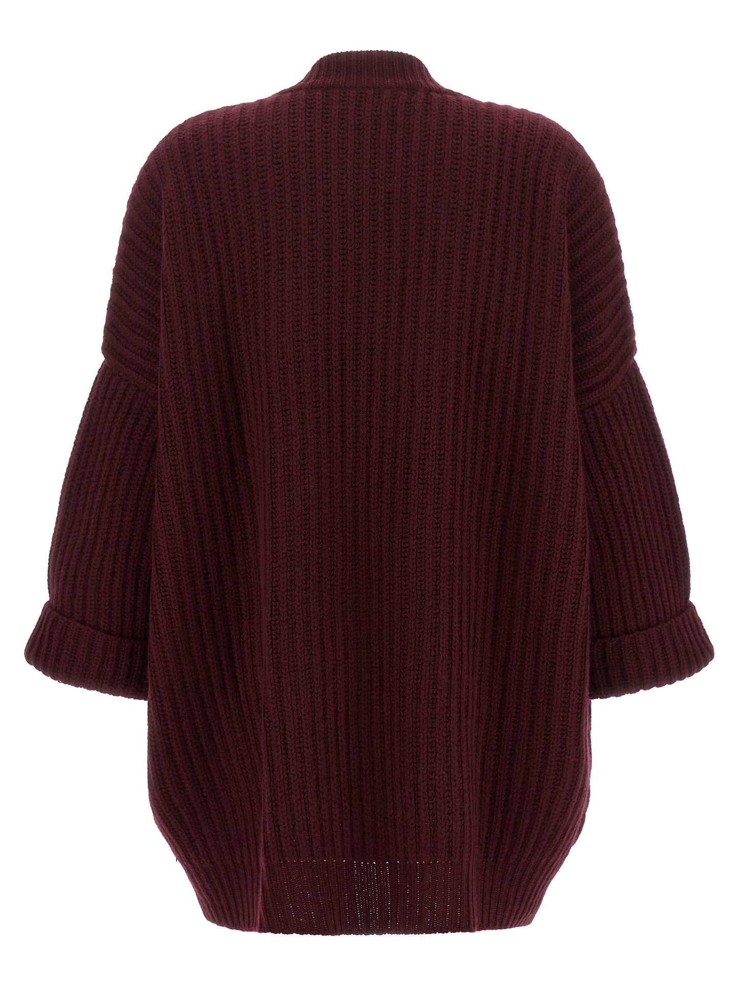 BE YOU Bordeaux Cashmere Cardigan