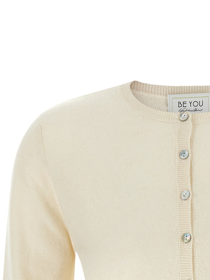 BE YOU White Cashmere Cardigan