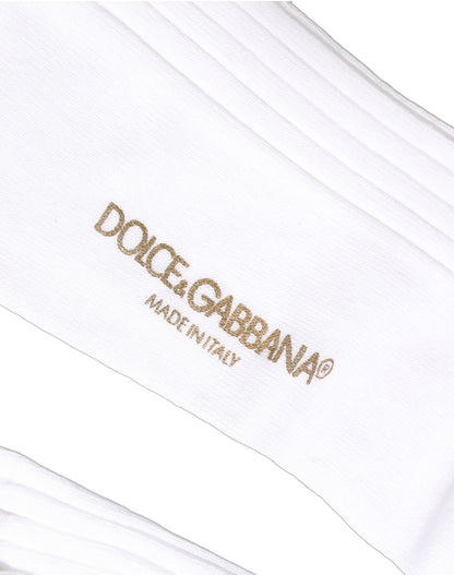 These Socks by Dolce & Gabbana for women in nylon cotton & calf leather white present a utilitarian silhouette from the Women's Nylon Cotton & Calf Leather Socks collection, offering a utilitarian fit and refined aesthetic.