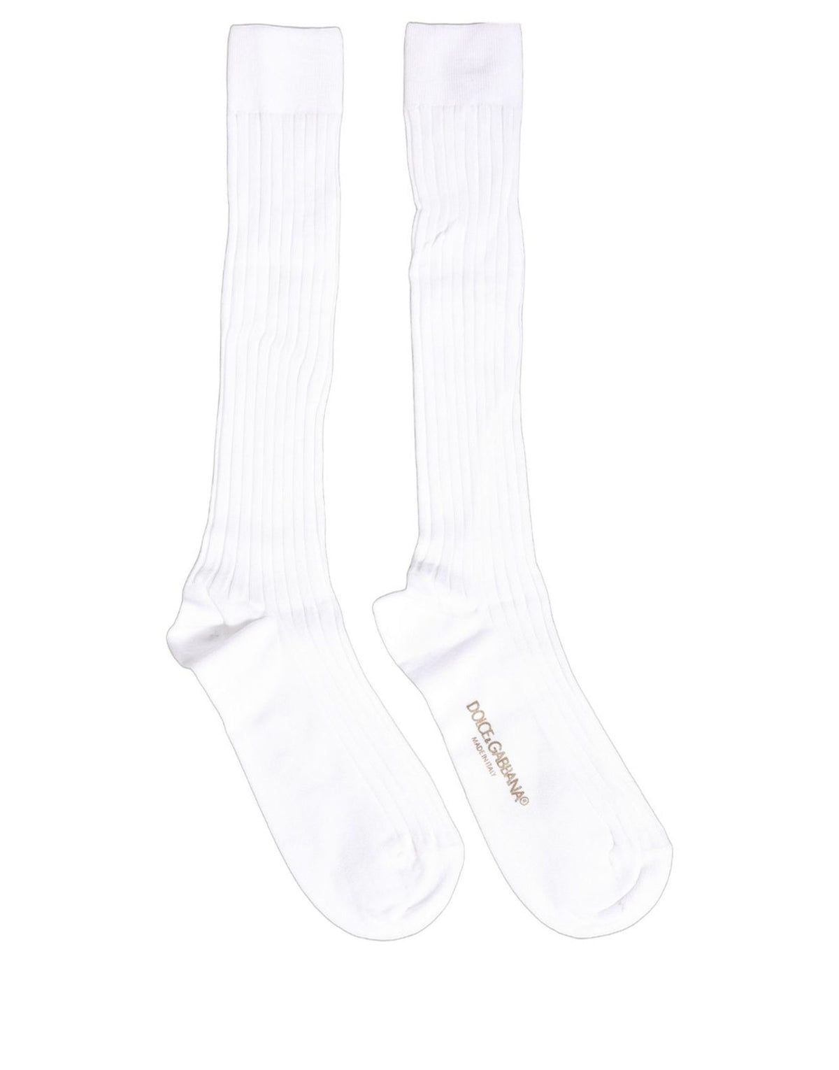 Socks by Dolce & Gabbana for women in nylon cotton & calf leather white presents a perennial silhouette, artfully capturing the refined essence of the perennial Women's Nylon Cotton & Calf Leather Socks design with a perennial finish.