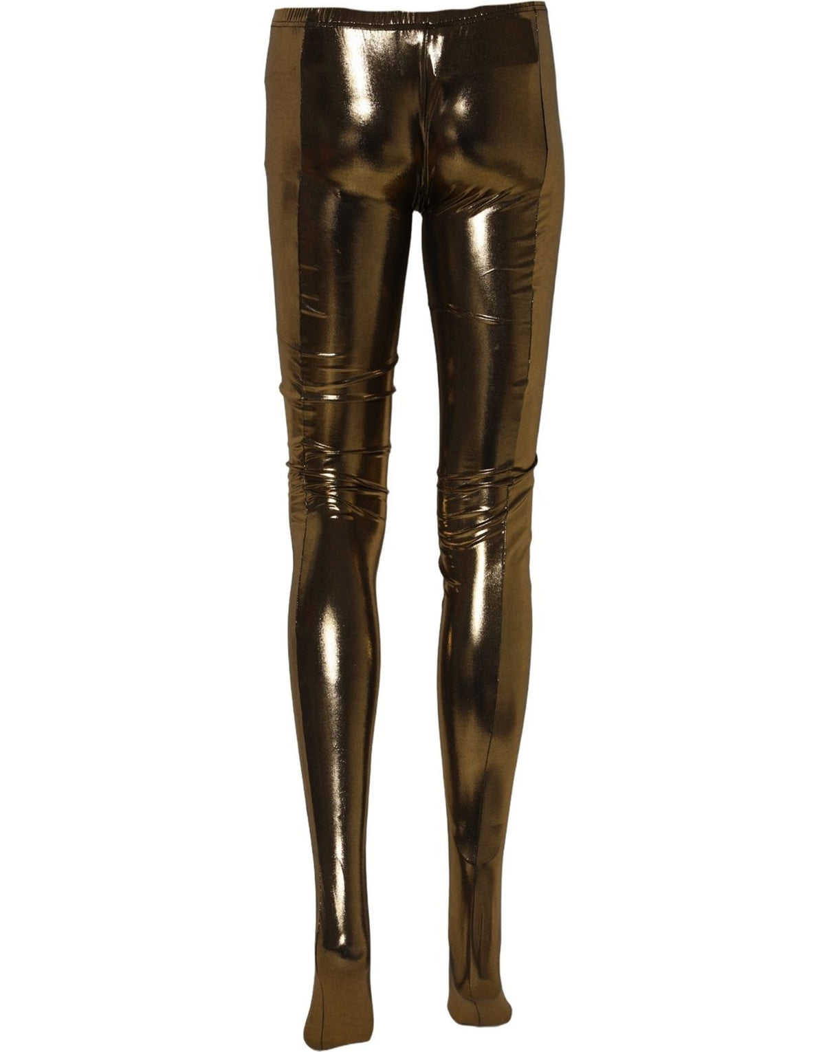 Pantyhose by Dolce & Gabbana for women in polyester and gold showcases a discreet silhouette from the Women's Polyester Pantyhose collection.