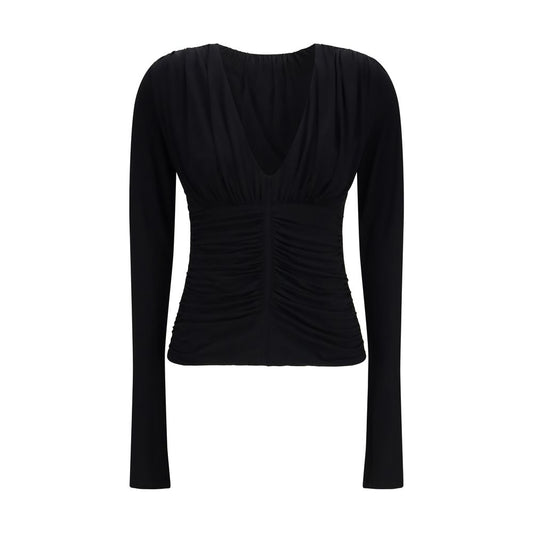 Max Mara Black Viscose Dress Shirt