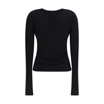 Max Mara Black Viscose Dress Shirt