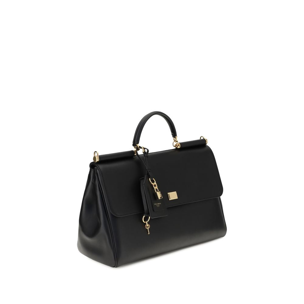 Dolce & Gabbana My Sicily Bos Taurus Calf Leather Shoulder Bag - Black