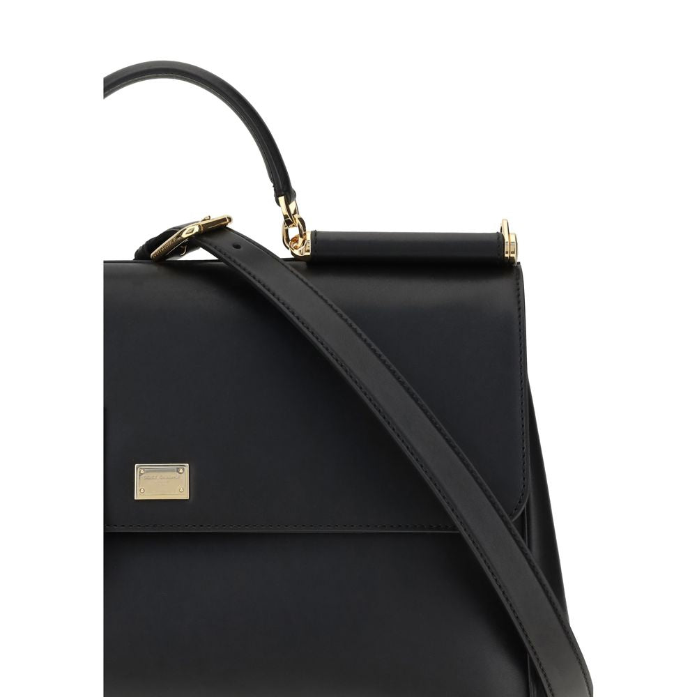 Dolce & Gabbana My Sicily Bos Taurus Calf Leather Shoulder Bag - Black