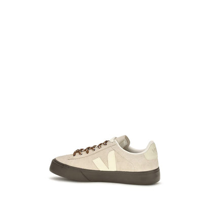Veja Beige Suede Leather Low Top Sneakers