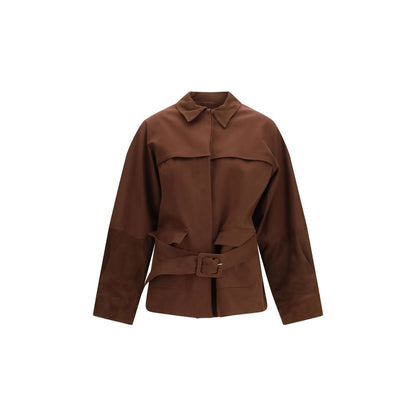 Fabiana Filippi Brown Cotton Full-Length Jacket