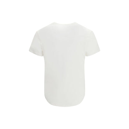 Fendi Mirella Women's Regular Fit Short-Sleeve V Neck Organic Cotton T-Shirt - Black White Print