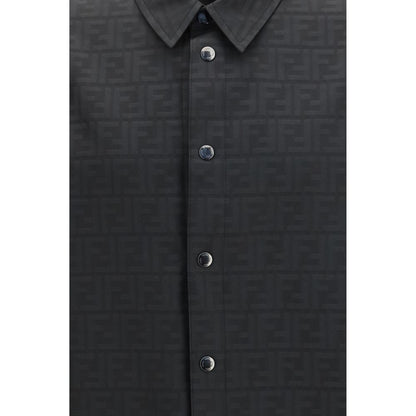 Fendi Black Polyester Pattern Shirt