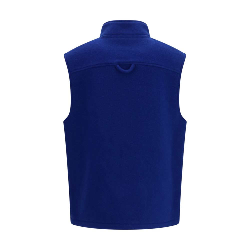RIER Blue Wool Oves Aries Sleeveless Jacket