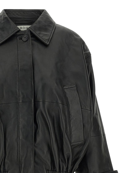 Rohe Black Lamb Leather Leather Jacket