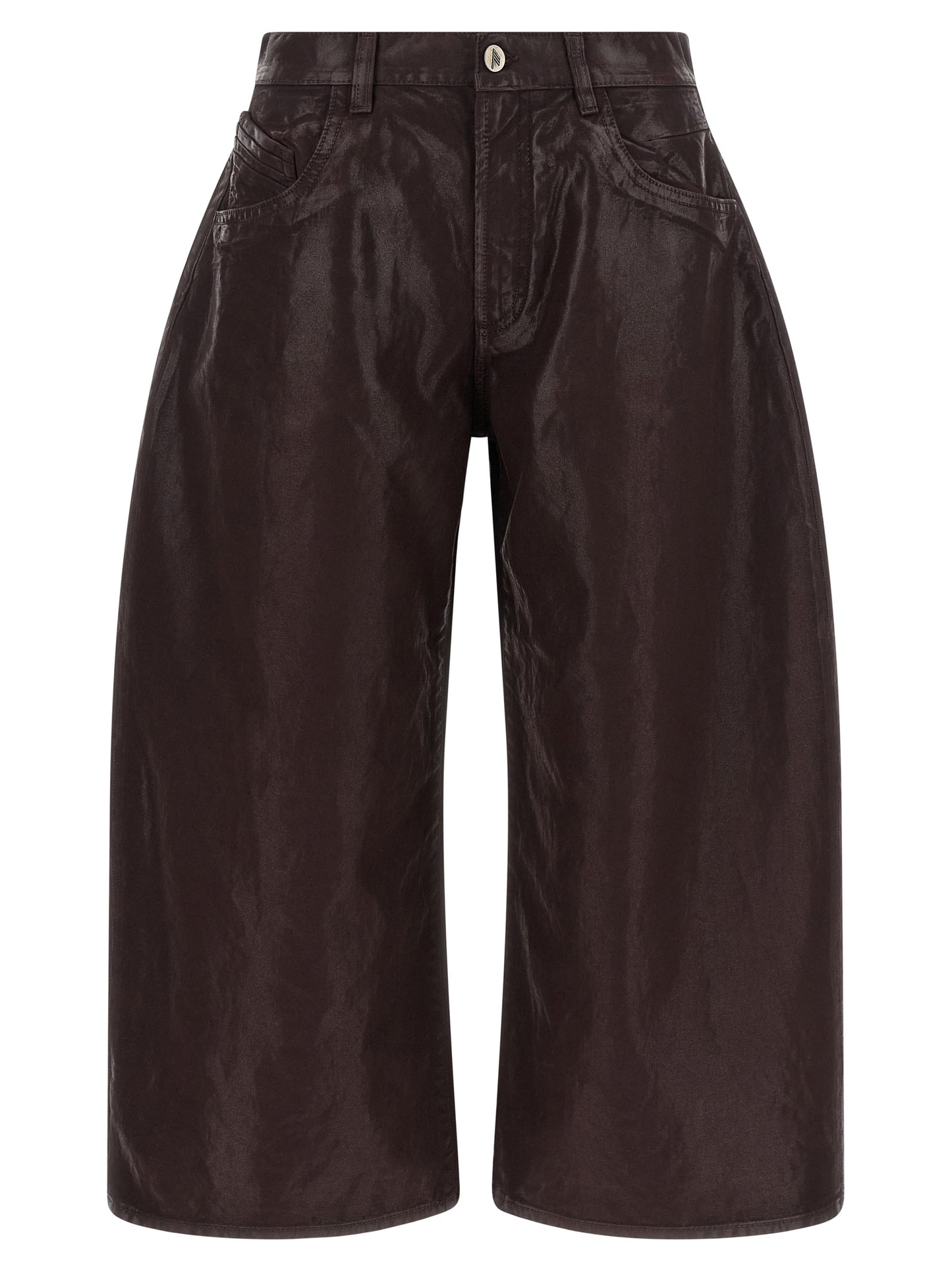 The Attico Purple Cotton Cropped Pants